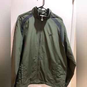 Nike Windbreaker Jacket Mens Large Olive Green